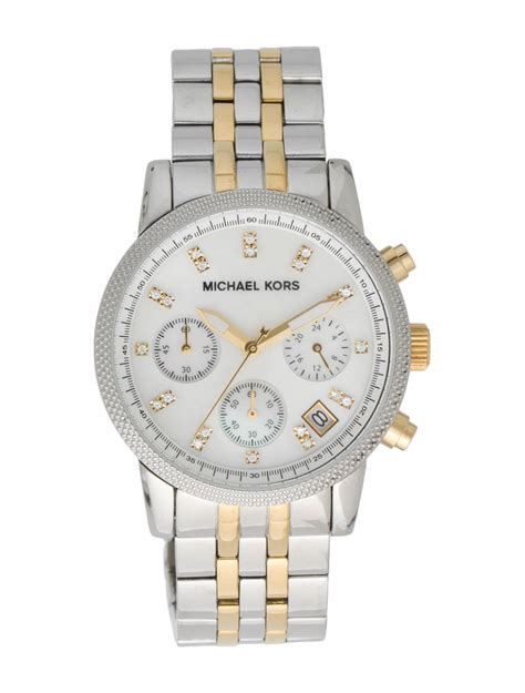 michael kors two tone watch mk5057|Michael Kors MK5057 Women's Two Tone Chronograph Watch.